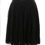 Talbots Black A-Line Full 100% Silk Chiffon Skirt Women’s Size 10 Medium Photo 3