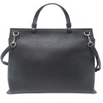 Gucci Black Leather Top Handle Front Flap Closure Bamboo Turn-Lock Shoulder Bag Photo 1