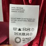 Reformation  Livia Velvet Silk Dress Puff Sleeves Crimson Red Size 0 Photo 11