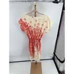 Eliza J  Orange White Print Short Sleeve Dress Size 6 Pockets Photo 5