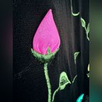 Vivienne Tam Vintage Y2K Black Mesh 3D Floral Rosebud Bodycon Stretch Dress Sz 1 Photo 2