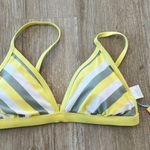 Kona Sol Womens NWT Yellow/Green Stripe Bikini Top - S Photo 0