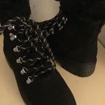 J.Crew women black suede fur hiking boots US 7 Photo 1