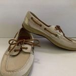 Sperry  Top Sider Boat Shoes 8 M beige brown tan gold leather comfortable Photo 0