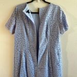 Ann Taylor  Dress Periwinkle Blue/ Lilac Lace Overlay Shift Dress Sz 8 EUC Photo 7