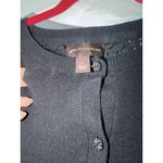 Dana Buchman  Women’s Black Long Sleeve Sweater Cardigan with Lace Back - Size L Photo 11