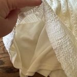 NWOT Boutique Macrame Eyelet Lace Crochet Woven Romper Festival M Wooden Buttons White Size M Photo 7