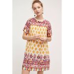 Anthropologie Tanvi Kedia Summer Boho Hippie Caltha Shift Dress Size M Maize Photo 1