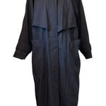 Jones New York Vintage  Black Trench Coat Removable Wool Lining Petite 6 P Photo 0