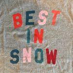 Old Navy  “BEST IN SNOW” Tee, Gray, Colorful, Size S Tall Photo 3