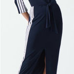 Joseph Ribkoff Striped Sleeve Shirt Dress Style in Navy and White Photo 0
