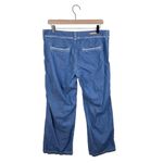 Pilcro and the Letterpress Anthropologie Wide Leg Chambray Blue Jeans Size 12 Photo 2