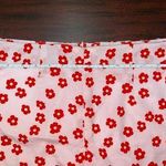 SheIn Light Pink with Red Flowers Mini Skirt Zipper Size Small Photo 6