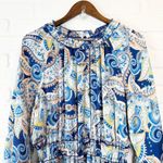 Yakira Bella Skye Dres Blue Paisley Ruffle skirt elastic waist and cuffs L Size L Photo 2