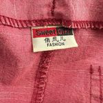 American Vintage Vintage Y2K Midi Canvas Skirt Button Slit Belted Pink XS Grunge Rock Punk Photo 3