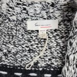 Vince Camuto Two by Chunky Knit Long Cardigan Sweater Black White Wool Blend L Photo 5