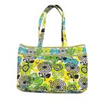 Vera Bradley  Floral Tote Bag - Green, Blue, Black - Retired Pattern Limes Up Photo 1