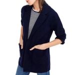 J.Crew Sophie Open Knit Black Sweater Blazer Size M Preppy Academia Minimalist Photo 2