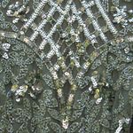 Mac Duggal  4908 Green High Neck Sleeveless Beaded Fringe Fitted Gown Dress Photo 7