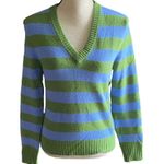 J.Crew Adorable green and blue striped sweater Photo 0