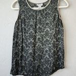 Raaga Vintage Embossed Geometric Blouse Tank Goth Whimsigoth Boho Fairy Small Black Photo 0
