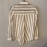 J.O.A. Los Angeles Cream & Black Striped Blouse Size XS Photo 1