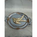 Vintage Gold Bird Brooch Pin Retro Swallow Design Textured Alloy Photo 1