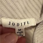 JODIFL  Cream Textured Fabric Wide Leg Romper Photo 4