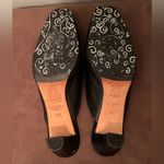 Brighton New  Steph Black Loafer Slip Leather Croc Buckle Floral Detail Sz 6M Photo 5