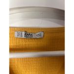 ZARA Women’s Front Knot Crop Top Mustard Size Medium Photo 7