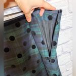 Talbots green and plaid polka dot wool skirt women’s size 16 Photo 5