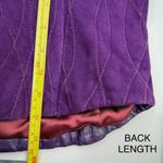 Gloria Lopez Sauque Suede Leather Jacket Purple Size M Photo 8