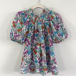 Roller Rabbit Ainsley Bloomst Floral Smock Puff Sleeve Silk Blend Blouse Photo 0