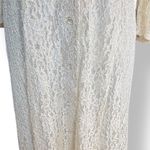 Vintage All That Jazz Floral Lace Dress Ivory Long Sleeve Button Front Bridal Size M Photo 6