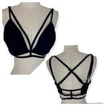 Hot & Delicious Black cage bra by , size large strappy lingerie Photo 1