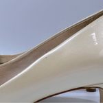Antonio Melani  Cream Metallic Patent Leather Open Toe Heels 9 1/2 M Fairy Photo 6