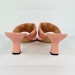 Gucci Marmont Double G Chevron GG Logo Pink Thong Mule Kitten Sandals Size EU 40 Photo 4