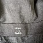 Aerie Cropped Ribbed Knit Tank Shelf Bra Light Support Black Gold NWOT Large Photo 3