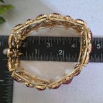 Statement Gold with Red and Gold Stones Bracelet Photo 7