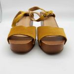 Lucky Brand NWT  Zashti Yellow‎ Leather Wedges Size 8.5M Photo 3