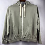 Brunello Cucinelli Women’s Small Olive Green Zip-Up Hoodie Photo 0