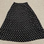 Old Navy  Skirt Womens Sz M Maxi Tiered Black Pink Printed Long Old Money Flowy Photo 0