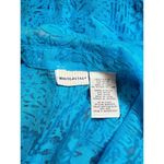 White Stag bright blue burnout button up blouse Photo 1