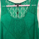 Cable & Gauge  Green Lace Tank Top Photo 3