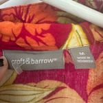 Croft & Barrow Short Sleeve Button Up Hawaiian Theme Shirt Womens Medium Red Photo 2