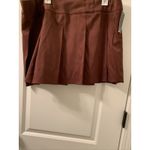 Wild Fable Women's Pleated Mini Skirt Woven Tennis A-Line Size S Brown Photo 6