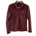 Patagonia ReTool Snap T Fleece Pullover Jacket Sweater Wine Maroon Womens Medium Photo 2