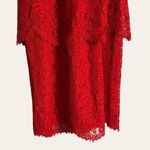 Reiss Sophia China Red Lace Overlay Cocktail Mini Dress Size 4 Photo 4