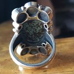 Royston Blue Horizon Turquoise White Pearl Cocktail Ring Size 6 Photo 2