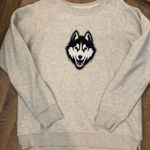 Uconn Sweatshirt Crewneck Tan Size L Photo 0